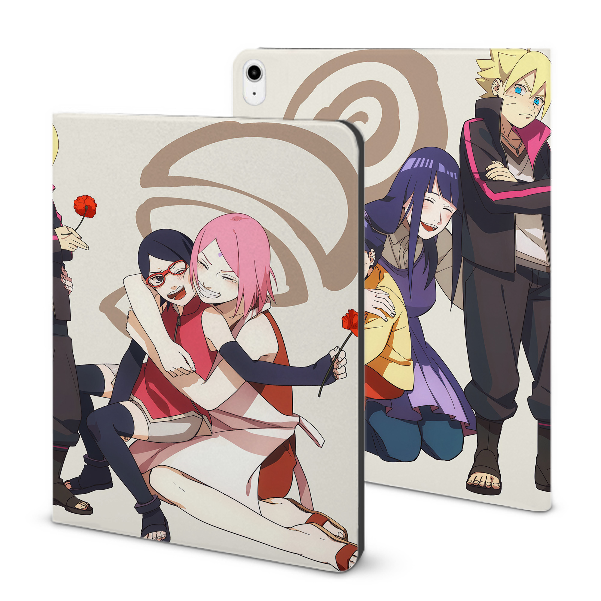 （画像用） NARUTO -ナルト- NARUTO -ナルト- 疾風伝 IPadケース ペンホルダー付き ブックスタイルデザイン